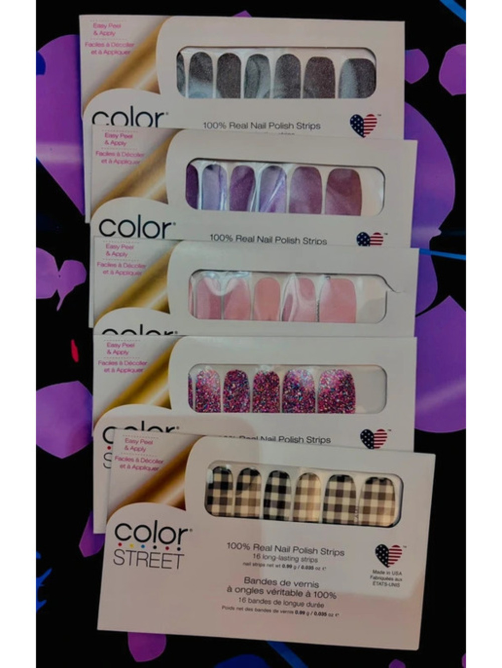 5 NEW Color Street Nail Polish Strips Sets